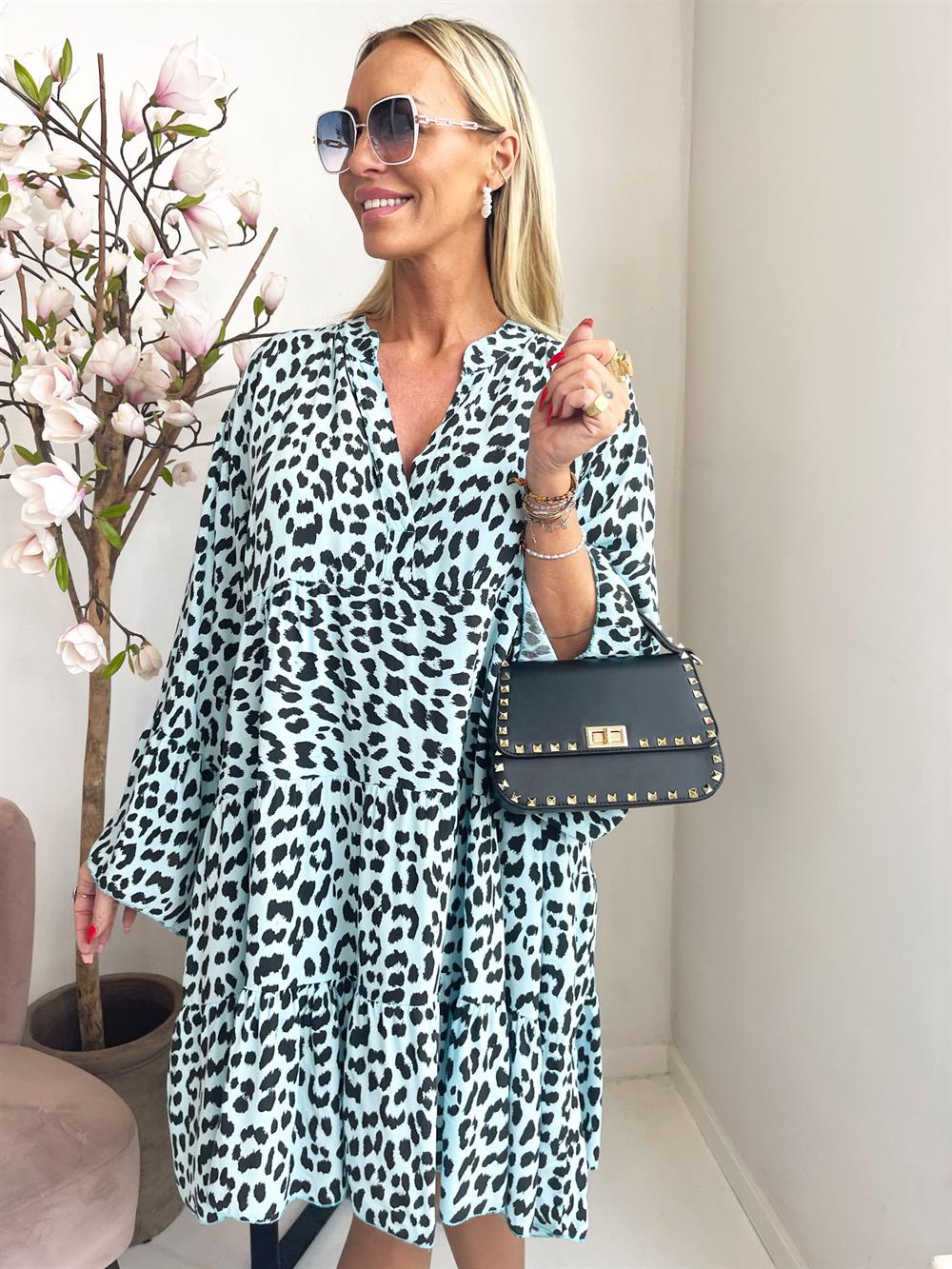 Shannon - Klänning med leopardmönster